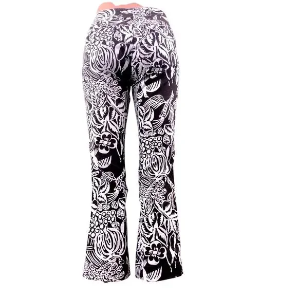 CAbi Serengeti Cropped Pants Brown White Tropical Print Sunset Keyna Style 351 - Picture 3 of 16